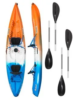 Islander Paradise 2 Double Sit On Top Kayak Opal -Airush shop Islander Paradise II OPAL with 2 Part Paddles