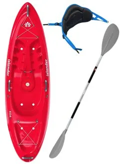 2022 Islander Koa Beach Sit On Top Kayak – Coral Red -Airush shop KOA Beach Coral Red Surf Back Rest Egalis Paddle Package