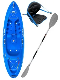 2021 Islander Koa Beach Sit On Top Kayak – Reef Blue -Airush shop KOA Beach Reef Blue Deluxe Back Rest Egalis Paddle Package