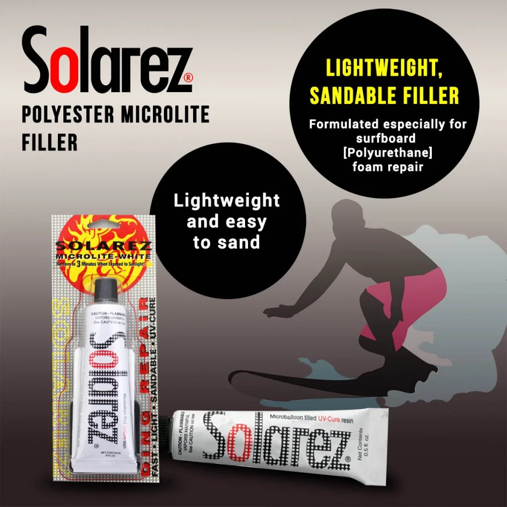 Solarez 2oz Polyester Microlite White Filler Ding Repair 8 Solarez 2oz Polyester Microlite White Filler Ding Repair - Image 6