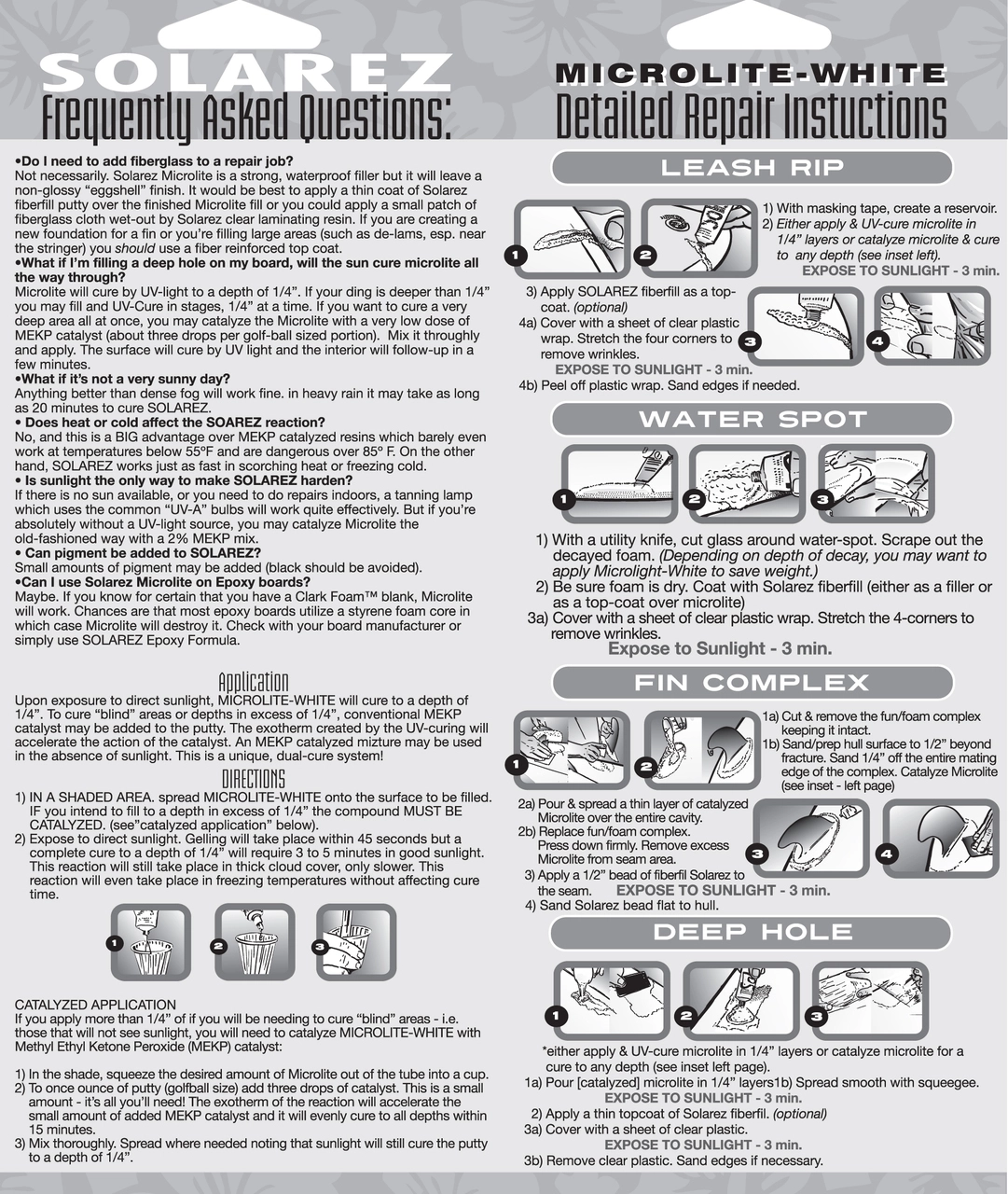 Solarez 2oz Polyester Microlite White Filler Ding Repair 7 Solarez 2oz Polyester Microlite White Filler Ding Repair - Image 5